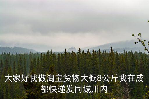 大家好我做淘寶貨物大概8公斤我在成都快遞發同城川內