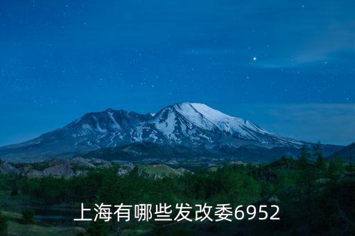 上海有哪些發改委6952