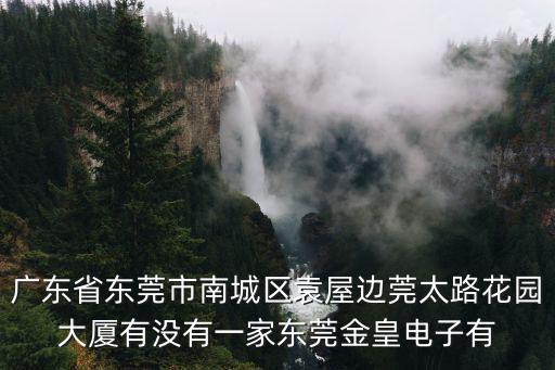 廣東省東莞市南城區(qū)袁屋邊莞太路花園大廈有沒(méi)有一家東莞金皇電子有