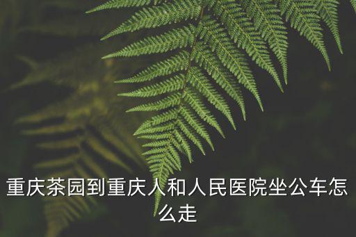重慶茶園到重慶人和人民醫(yī)院坐公車怎么走