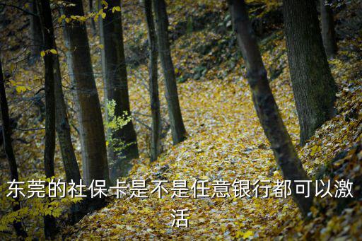 東莞的社?？ㄊ遣皇侨我忏y行都可以激活