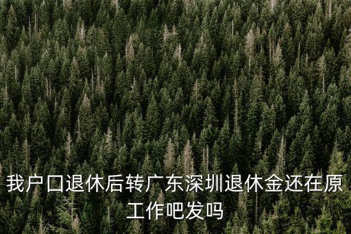 我戶囗退休后轉廣東深圳退休金還在原工作吧發嗎