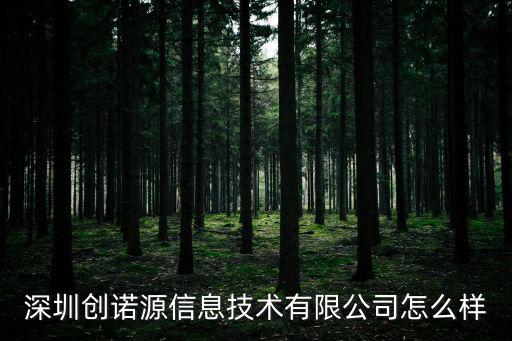 深圳創諾源信息技術有限公司怎么樣