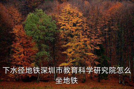 下水徑地鐵深圳市教育科學研究院怎么坐地鐵