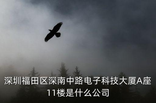 深圳福田區深南中路電子科技大廈A座11樓是什么公司