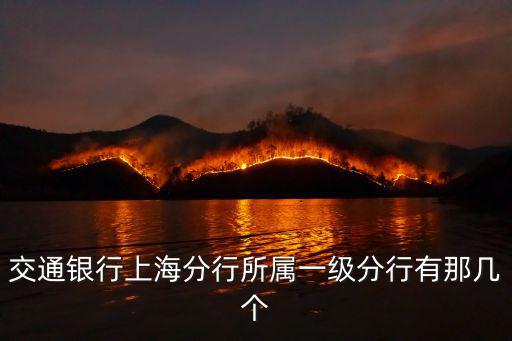 交通銀行上海分行所屬一級分行有那幾個