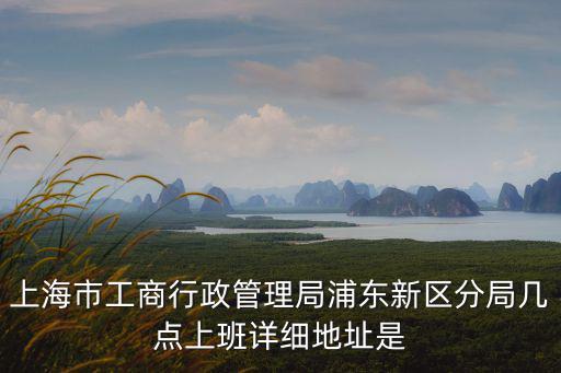 上海市工商局地址，上海市工商行政管理局浦東新區分局幾點上班詳細地址是