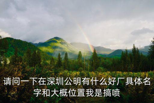 請(qǐng)問(wèn)一下在深圳公明有什么好廠具體名字和大概位置我是搞噴