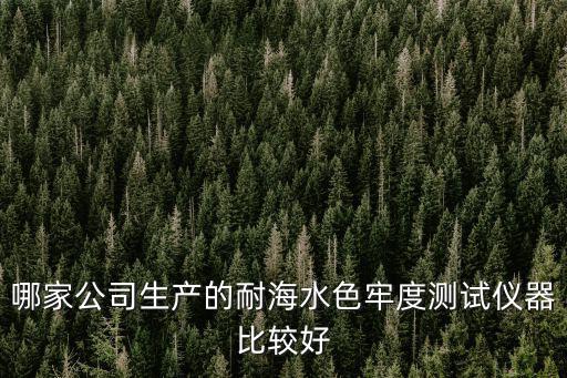 哪家公司生產(chǎn)的耐海水色牢度測試儀器比較好