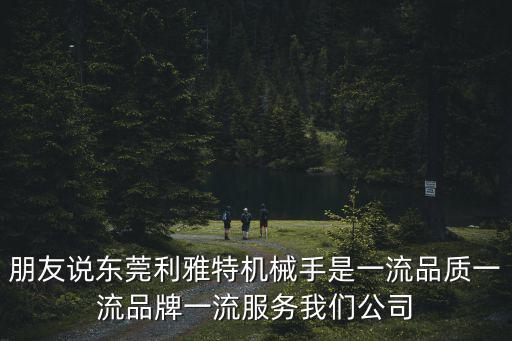 朋友說東莞利雅特機械手是一流品質一流品牌一流服務我們公司