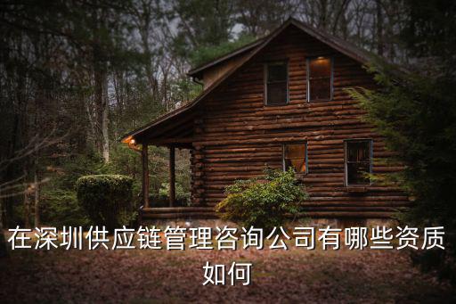 在深圳供應鏈管理咨詢公司有哪些資質如何