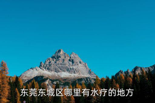 東莞東城區(qū)哪里有水療的地方