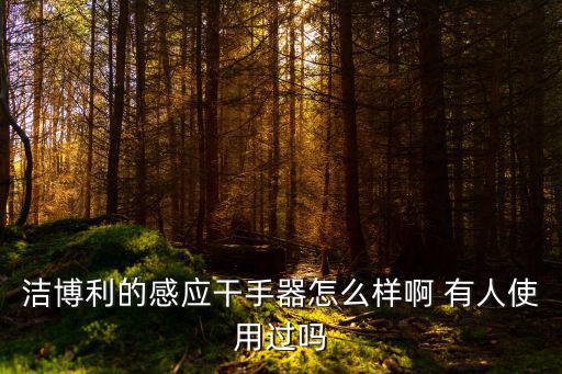 潔博利的感應(yīng)干手器怎么樣啊 有人使用過(guò)嗎