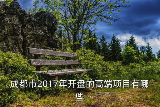 成都市2017年開盤的高端項目有哪些