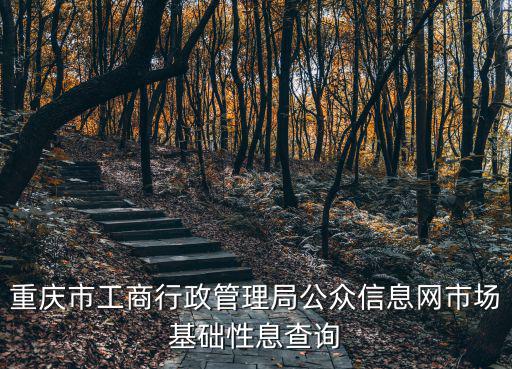 重慶市工商行政管理局公眾信息網市場基礎性息查詢