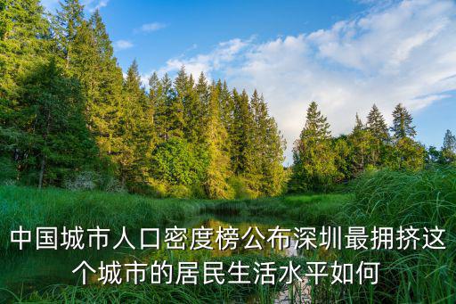 中國(guó)城市人口密度榜公布深圳最擁擠這個(gè)城市的居民生活水平如何