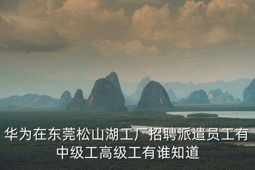 華為在東莞松山湖工廠招聘派遣員工有中級(jí)工高級(jí)工有誰(shuí)知道
