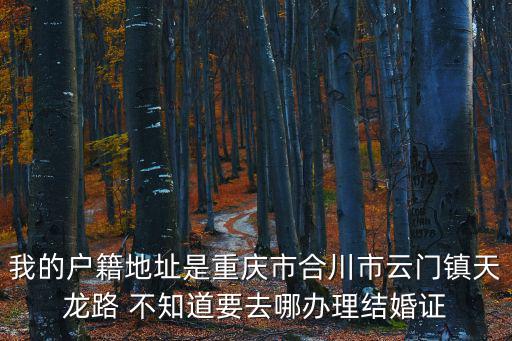 我的戶籍地址是重慶市合川市云門鎮(zhèn)天龍路 不知道要去哪辦理結(jié)婚證