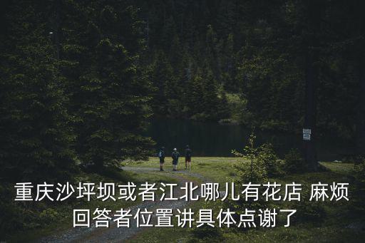 重慶沙坪壩或者江北哪兒有花店 麻煩 回答者位置講具體點(diǎn)謝了