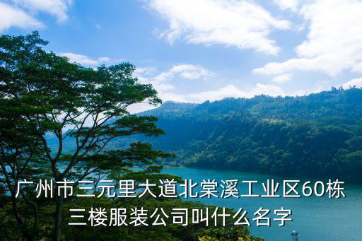 廣州市三元里大道北棠溪工業區60棟三樓服裝公司叫什么名字
