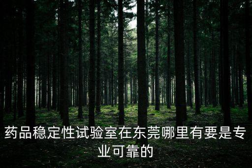 藥品穩定性試驗室在東莞哪里有要是專業可靠的