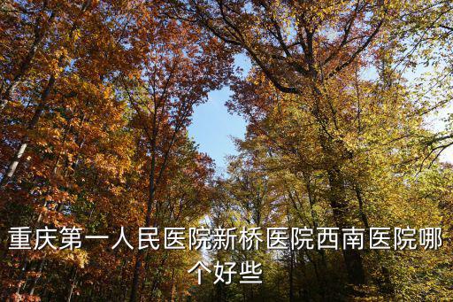 重慶第一人民醫院新橋醫院西南醫院哪個好些