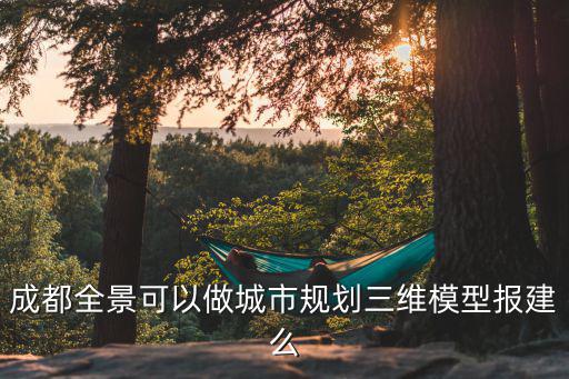 成都全景可以做城市規(guī)劃三維模型報建么