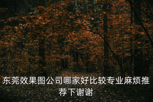東莞效果圖公司哪家好比較專業(yè)麻煩推薦下謝謝