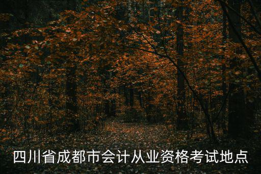 成都市會計資格審核點，四川省成都市會計從業(yè)資格考試地點