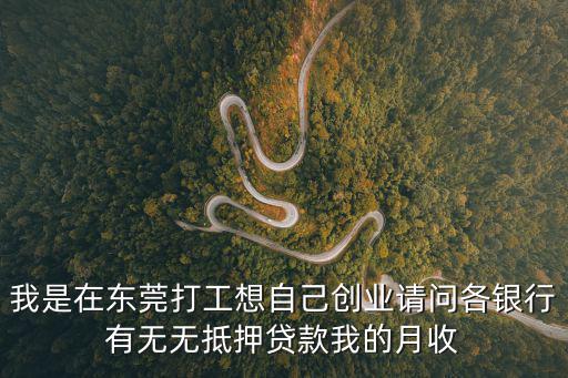 東莞創(chuàng)業(yè)交流吧，我是在東莞打工想自己創(chuàng)業(yè)請問各銀行有無無抵押貸款我的月收