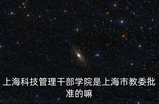 上海科技管理干部學院是上海市教委批準的嘛