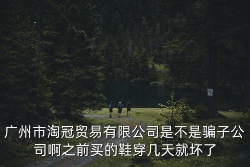 廣州市淘冠貿(mào)易有限公司是不是騙子公司啊之前買的鞋穿幾天就壞了