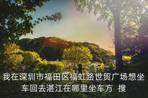 我在深圳市福田區(qū)福虹路世貿(mào)廣場想坐車回去湛江在哪里坐車方  搜