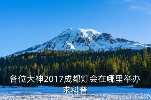 各位大神2017成都燈會在哪里舉辦求科普