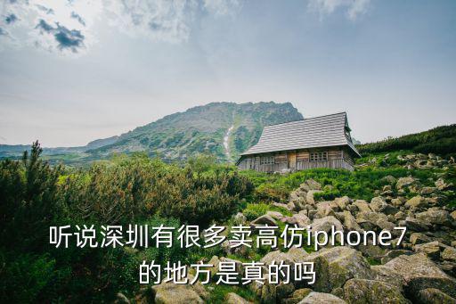 聽說(shuō)深圳有很多賣高仿iphone7的地方是真的嗎
