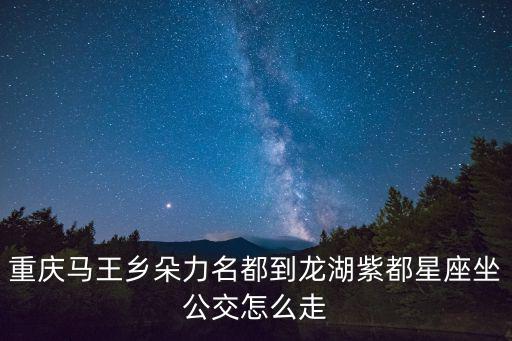 重慶馬王鄉朵力名都到龍湖紫都星座坐公交怎么走