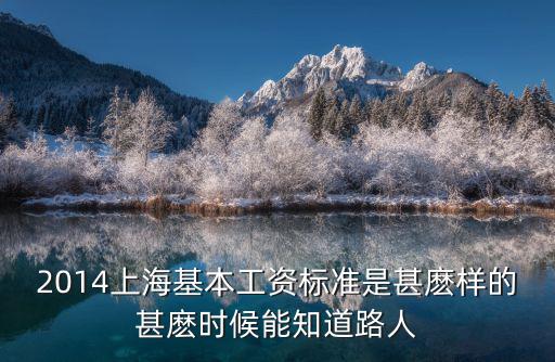 2014上海基本工資標準是甚麼樣的甚麼時候能知道路人