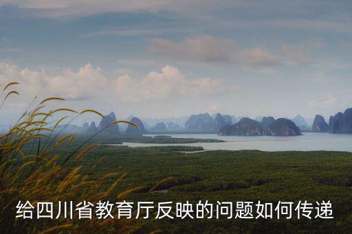 給四川省教育廳反映的問題如何傳遞