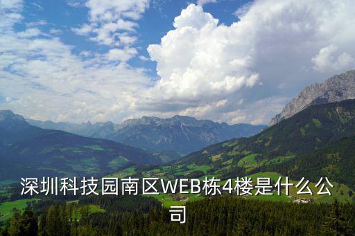 深圳科技園南區WEB棟4樓是什么公司