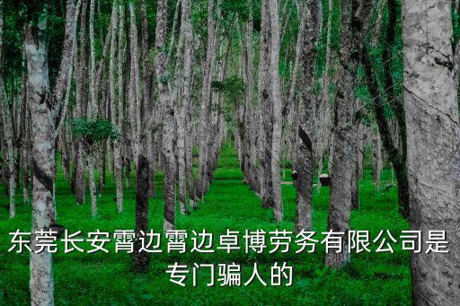 東莞長安霄邊霄邊卓博勞務有限公司是專門騙人的