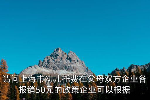 上海市幼托費報銷，老公是上海的國營單位兒子托費能報多少如果妻子也能報或不能