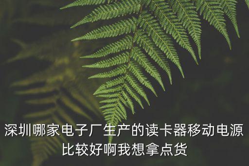 深圳哪家電子廠生產(chǎn)的讀卡器移動(dòng)電源比較好啊我想拿點(diǎn)貨