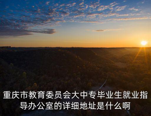 重慶市教育委員會大中專畢業生就業指導辦公室的詳細地址是什么啊