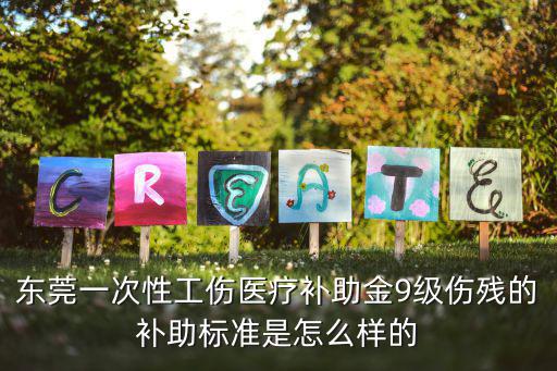 東莞一次性工傷醫療補助金9級傷殘的補助標準是怎么樣的
