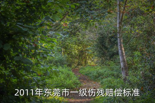 2011年東莞市一級傷殘賠償標準