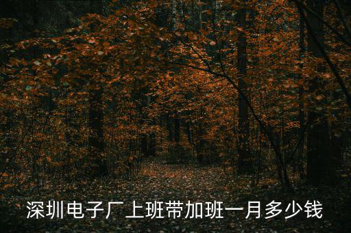 深圳電子廠上班帶加班一月多少錢
