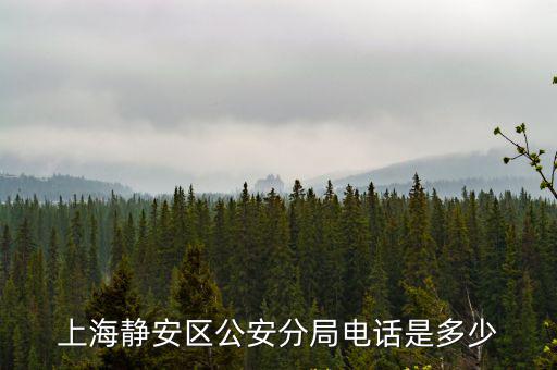 上海靜安區公安分局電話是多少