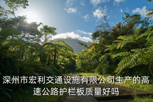 深圳市宏利，深州市宏利交通設(shè)施有限公司生產(chǎn)的高速公路護(hù)欄板質(zhì)量好嗎
