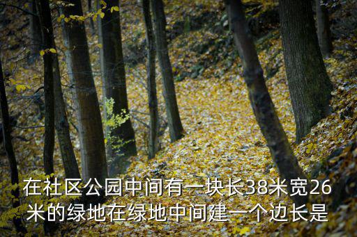 在社區公園中間有一塊長38米寬26米的綠地在綠地中間建一個邊長是