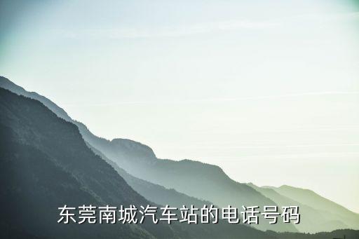 東莞南城汽車(chē)站的電話(huà)號(hào)碼